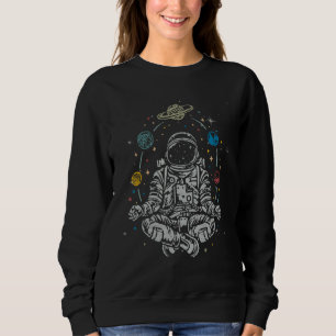 Sweatshirt Astronaute vintage de la méditation du Lotus Planè
