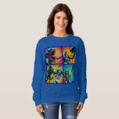 Sweatshirt Astronautes contre Pop Art Alien (Devant entier)