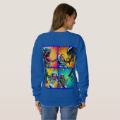 Sweatshirt Astronautes contre Pop Art Alien (Dos entier)