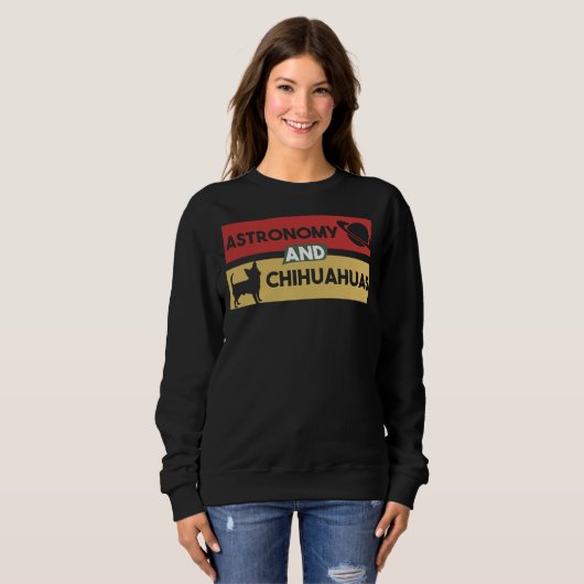 Sweatshirt Astronomie Et Chihuahuas (Devant entier)