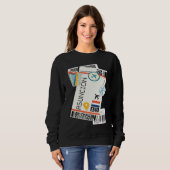 Sweatshirt Asunción Paraguay City Skyline Silhouette Outline (Devant entier)