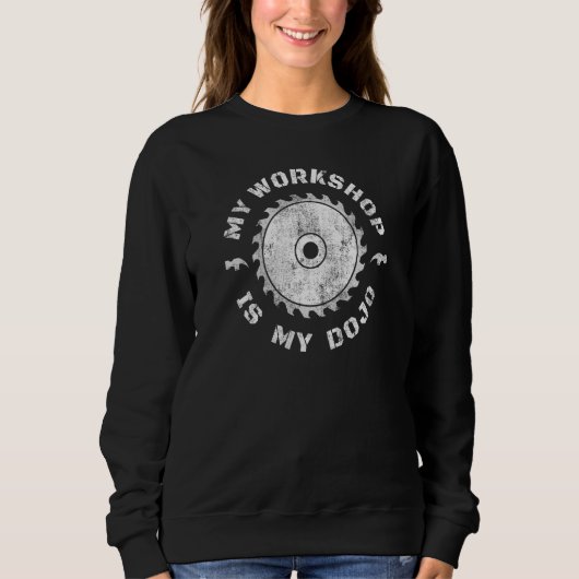 Sweatshirt Atelier de charpentier Teodworking Builder scie (Devant)