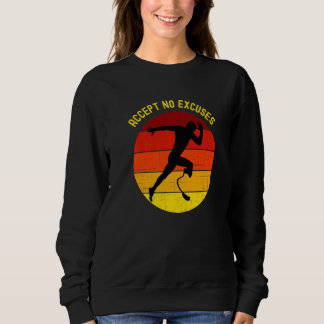 Sweatshirt Athlète amputé sans excuses courir avec prothèse