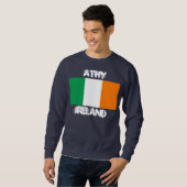 Sweatshirt Athy, Irlande avec drapeau irlandais (Devant entier)