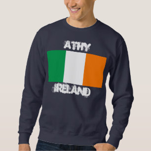 Sweatshirt Athy, Irlande avec drapeau irlandais