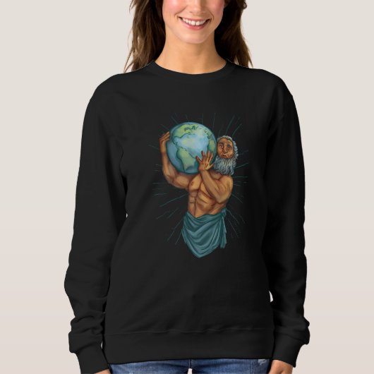Sweatshirt Atlas Carrying Wold Greek Mythology (Devant)