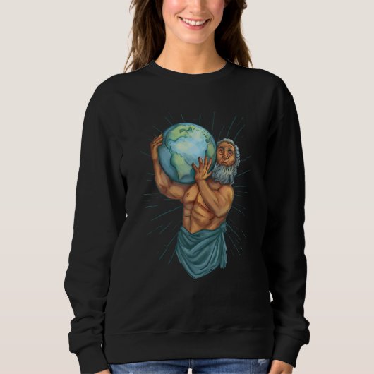 Sweatshirt Atlas Carrying Wold Greek Mythology (Devant)