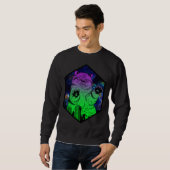 Sweatshirt Attaques de catzilla géante Monster Cat Skyline (Devant entier)