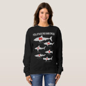 Sweatshirt Attaques de requins Espèces Types Elasmobranche Aq (Devant entier)