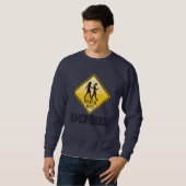 Sweatshirt Attention aux mombies (Devant entier)