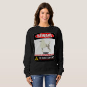 Sweatshirt Attention Aux Poodles Ce Chien Aime Et Embrasse Un (Devant entier)
