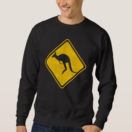 Sweatshirt Attention Kangaroos Australie (Devant)