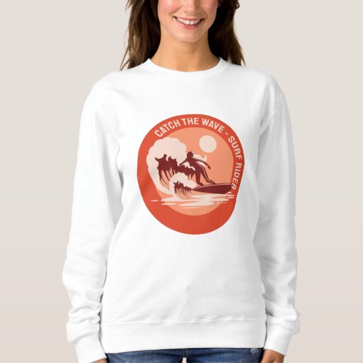 Sweatshirt Attraper la vague (Devant)