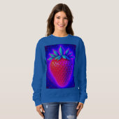 Sweatshirt au look éclatant Strawberry néon (Devant entier)