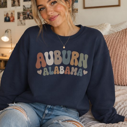 Sweatshirt Auburn Alabama Mignon Rétro