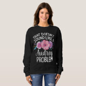 Sweatshirt AUDREY Personnalisé Fleurs mignonnes Filles AUDREY (Devant entier)