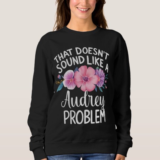 Sweatshirt AUDREY Personnalisé Fleurs mignonnes Filles AUDREY (Devant)