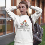 Sweatshirt Augmentez votre esprit Boho Fleur sauvage et livre<br><div class="desc">Croyez votre esprit Boho Fleur sauvage et livre T-shirt</div>
