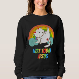 Sweatshirt Aujourd'hui pas Jésus culte du diable Satanique Ha