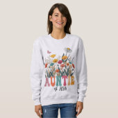 Sweatshirt Auntie Sweatshirt, Custom, Promoted to Aunt  (Devant entier)