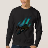 Sweatshirt Aurora Borealis Torn Nuit Alaska (Devant)