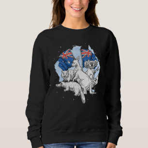 Sweatshirt Aussie Animal Platypus Wombat Koala Kangaroo