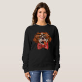 Sweatshirt Aussie Avec De Mignons Lunettes Et Cravate Rouge B (Devant entier)