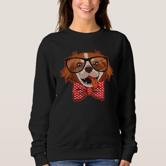 Sweatshirt Aussie Avec De Mignons Lunettes Et Cravate Rouge B (Devant)