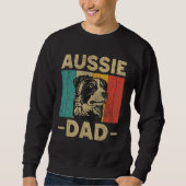 Sweatshirt Aussie Dad  Retro Australian Shepherd (Devant)