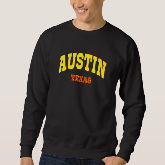Sweatshirt Austin State Of Texas Sporty Aesthetique Design Ci (Devant)