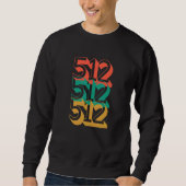Sweatshirt Austin Texas 512 Code régional Cool 80 Inspiré (Devant)