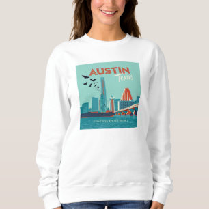 Sweatshirt Austin, Texas Pont de l'Avenue du Congrès