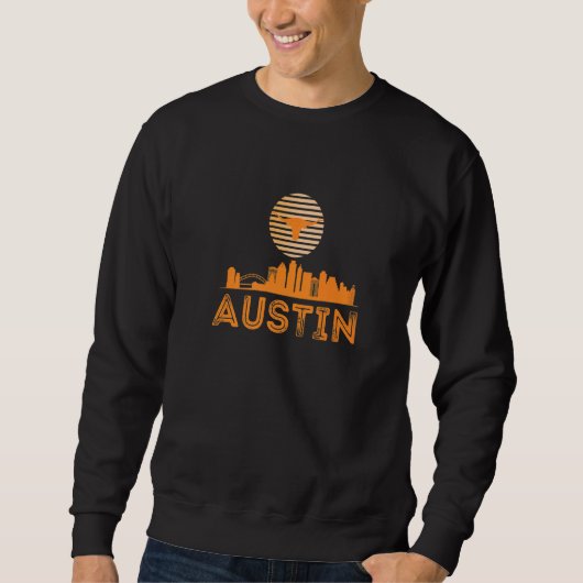 Sweatshirt Austin Texas Vintage Sunset (Devant)