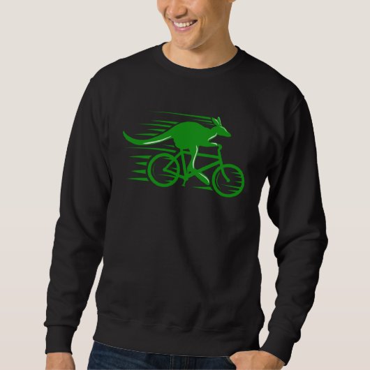 Sweatshirt Australia Kangaroo Cyclist Cycling Biking  Summer (Devant)