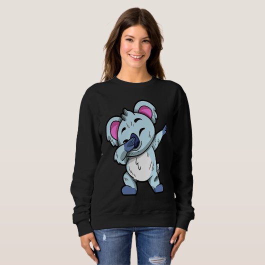 Sweatshirt Australian Animals Cute Dabbing Koala Bear (Devant entier)