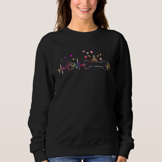 Sweatshirt Australian Cattle Dog Heartbeat (Devant)