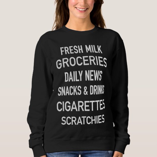 Sweatshirt Australian Milk Bar bodega Corner Store advertisem (Devant)