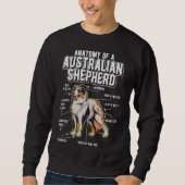 Sweatshirt Australian Shepherd Anatomie drôle chien (Devant)