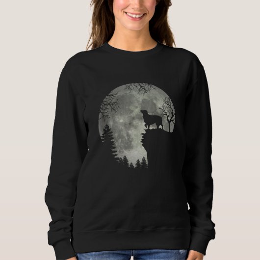 Sweatshirt Australian Shepherd And Moon Halloween (Devant)
