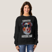 Sweatshirt Australian Shepherd Dad Coolest Aussie Dad for Dog (Devant entier)