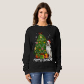 Sweatshirt Australian Shepherd Santa Christmas Tree Lights Xm (Devant entier)
