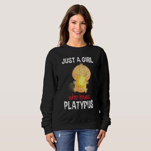 Sweatshirt Australie Animaux Femmes Filles Aussie Platy (Devant entier)