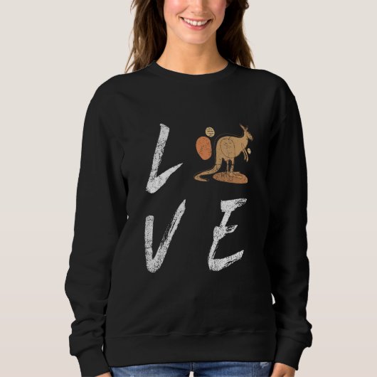 Sweatshirt Australie Love Kangaroo Straya Outback Sydney Me (Devant)