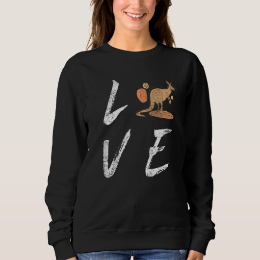 Sweatshirt Australie Love Kangaroo Straya Outback Sydney Mel (Devant)