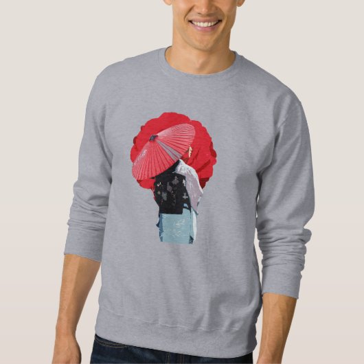 Sweatshirt Autêntico Vermelho Constrastante Japonesa Clássica (Devant)