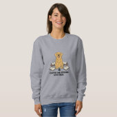 Sweatshirt Auteur compagnon Golden Retriever Art Design (Devant entier)