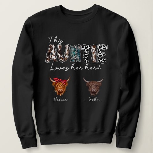 Sweatshirt Autie aime son troupeau (Design devant)