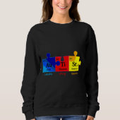 Sweatshirt Autism Aware Puzzle Chemical Element (Devant)