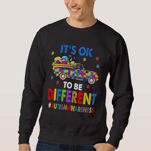 Sweatshirt Autism Awareness Acceptance Boy Kid Its Ok To Be D (Devant)