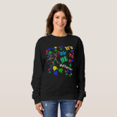 Sweatshirt Autism Awareness Acceptance Fairy Its Ok To Be Dif (Devant entier)
